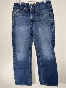 ARIAT Rebar M5 Slim Straight Stretch Denim Blue Mens Jeans SIZE 32x32 - Picture 1 of 4