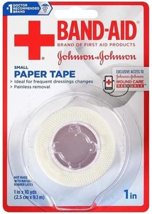 Johnson and Johnson Band Aid Paper Tape, Small 1 Inch X 10 Yards - 1 Ea - Picture 1 of 12