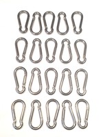 10pcs 8MM STAINLESS STEEL SNAP HOOK CARABINER MOUNTING SHADE SAIL CLIMBING CD