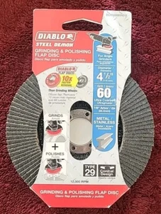Diablo • Grinding & Polishing Flap Disc • Type 29 • 4.5" • 60 Ultra Course • New - Picture 1 of 2