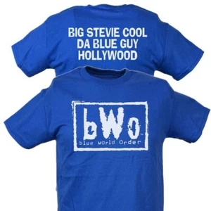 Blue World Order bWo Blue Meanie Big Stevie Cool ECW Mens T-shirt - Picture 1 of 6