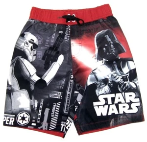 Star Wars Little Boys UV50+ Swim Trunks NWT  Size  4    Gray & Red - Picture 1 of 2