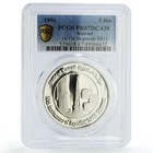 Kuwait 5 dinars Oil Shipment 50th Anniversary PR67 PCGS silver coin 1996