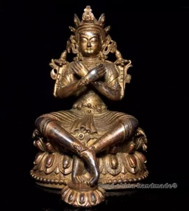 Antique Dorje Chang Vajradhara Dorjechang Buddha Statue Sakyamuni Bodhisattva  - Picture 1 of 8