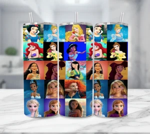 Disney Princesses Stainless Steel Tumbler with Straw - (20 fl Oz) Picture Square - Picture 1 of 4