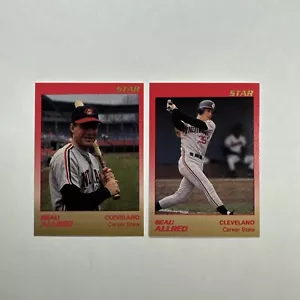 Beau Allred Lot ~ Indians ~ 1989 The Star Co. #9 & 10 - Picture 1 of 5