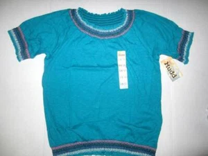 Top Mudd Girls Talla Grande 16.5 Azul Elástico Manga Corta Nuevo con Etiquetas - Imagen 1 de 2