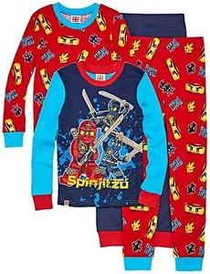 Lego Ninjago 4 PC Long Sleeve Tight Fit Cotton Pajama Set Boy Size 6 - Picture 1 of 1