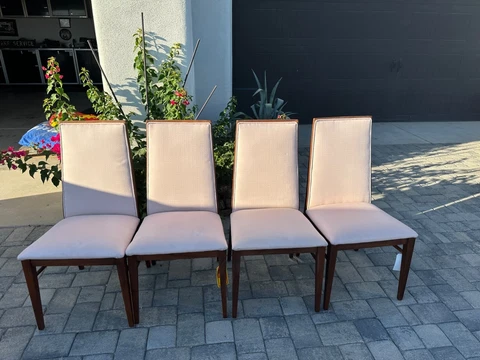 Vintage Dillingham Mid-Century Modern Walnut Dining Chairs-Set of 4 Cover