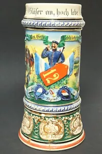 Alter Reservistenkrug FAR 12 Landau Pfalz Bayern Bierkrug WK Krug Feldartilerie - Bild 1 von 24