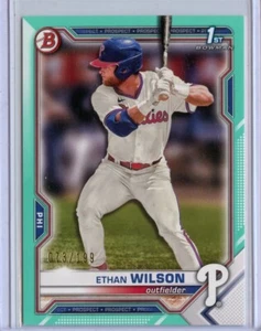 2021 Bowman Draft Aqua #BD140 Ethan Wilson Serial #073/199 - Bild 1 von 1
