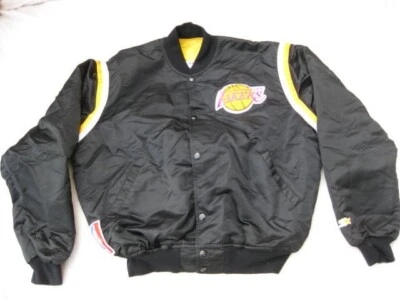 Vintage NBA Starter Authentic LA Los Angeles Lakers Black Satin Jacket Size XL - Image 1 of 4