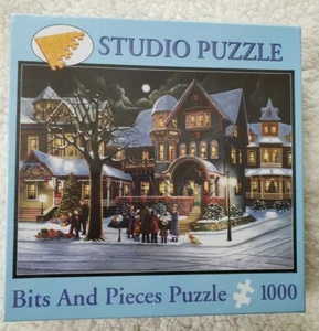 Puzzle -Jigsaw Bits & Pieces Studio Holiday "The Carolers" NIP, sealed, 1000 p. - Picture 1 of 8