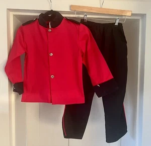 Vintage César Dekkertoys Red & Black Soldier Fancy Dress Outfit Age5-7 - Picture 1 of 10