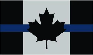 Canada Canadian Blue Line Maple Subdued Flag Decal Law Police Sticker VAR - Bild 1 von 1