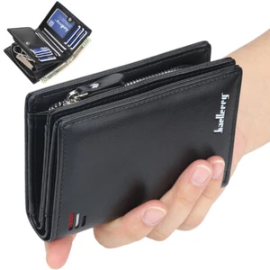 Long Men's Leather Zipper Wallet Multi-card Holder Pocket Coin Purse Billfold US - Picture 1 of 9