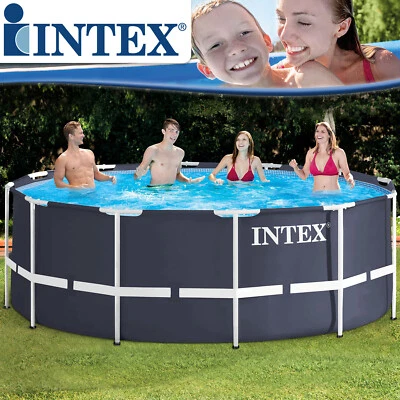 Intex 366x122 Swimming Pool Schwimmbad Frame Aufstellpool Gartenpool rund - Bild 1 von 4