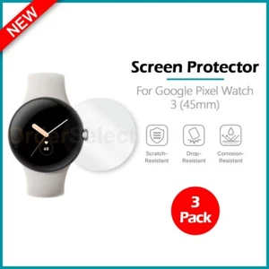 3-Pack LCD Ultra Clear HD Screen Protector for Android Google Pixel Watch 3 45mm - Picture 1 of 4