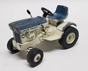 Vintage John Deere 140 Spruce Blue Patio Garden Tractor Mower By Ertl 1/16 Scale