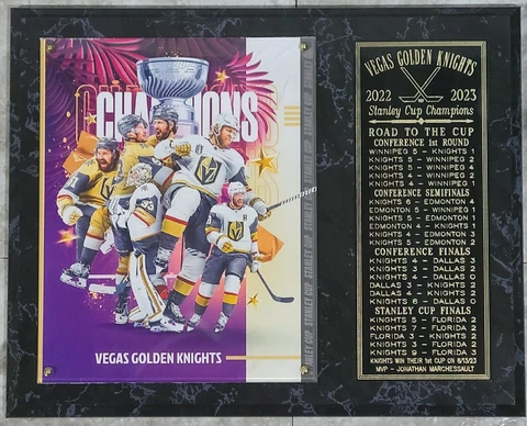 Las Vegas Golden Knights 2022-2023 Stanley Cup Champions 12" X 15"  Plaque Cover
