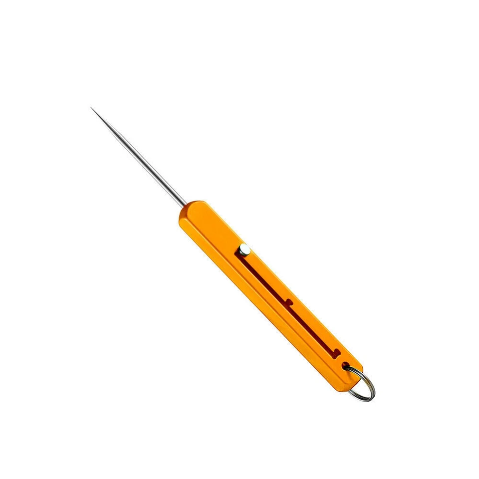 Portable EDC Retractable Toothpick Titanium Spring Fruit Pick Keychain Pendant - Image 1 of 4