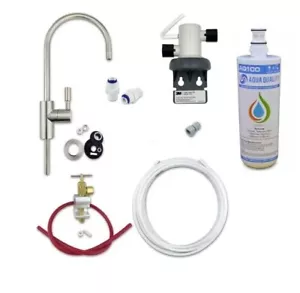 Sistema de filtro de agua bajo fregadero de alto flujo AQ-100 con grifo cromado - Imagen 1 de 1