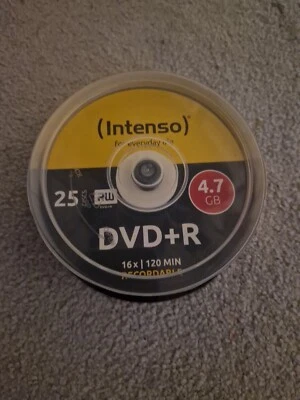 Intenso Recordable DVD+R 25 Pack Cakebox 19x 4.7GB 120min Disc - Image 1 of 2