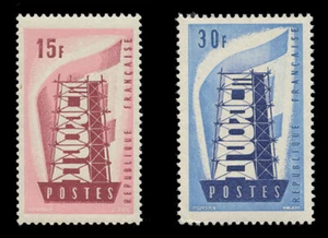 FRANCE Sc# 805-6, 1956 EUROPA - MINT F-VF NH SET - Picture 1 of 2