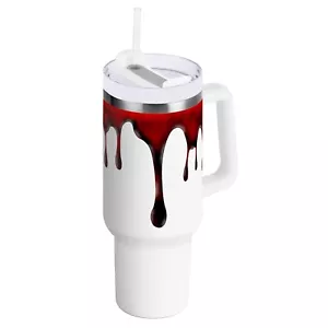 susiyo 40oz Stainless Steel Vacuum Insulated Tumbler with Lid and Straw, Abst... - Picture 1 of 7