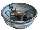 D.K. Clay Pottery The Pottery Of The Carolinas Blue Drip Glazed Serving Bowl 10"