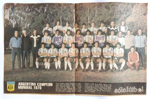 Poster 1978 WC Argentina National Football Team Champion-Passarella Kempes Cover