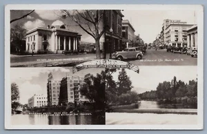 RENO NV Multi View VIRGINIA STREET Court House Riverside Hotel RPPC postcard C2 - Picture 1 of 2