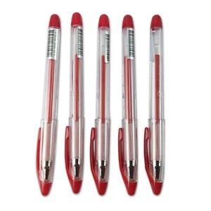 ROTER GEL STIFTE TINTENSTIFT FÜR GESCHÄFT BÜRO SCHULE ZU HAUSE BILLIGER KUGELPUNKT JEDE MENGE - Bild 1 von 4