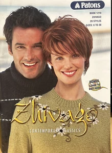 Patons Knitting Pattern Book 1210 Zhivago sizes 6-28 styles women & Men - Picture 1 of 14