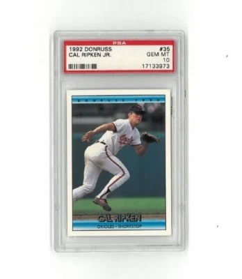 1992 Donruss - Cal Ripken Jr. - POP 36! - Graded PSA 10 GEM MINT!  -0100 - Image 1 of 2