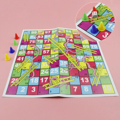 Traditional Snakes And Ladders Childrens Board Game Classic Kids Family Gift - Image 1 of 4