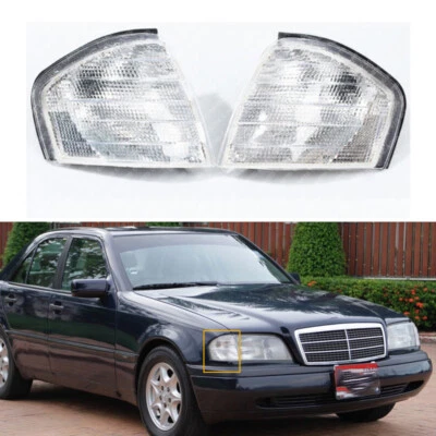 Pair For Mercedes Benz C Class W202 1994-2000 LH&RH Turn Signal Lamp Frame Cover - Image 1 of 4