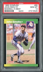 JOHN SMOLTZ 1989 DONRUSS BASEBALL'S BEST #85 PSA 10 RC - Picture 1 of 2
