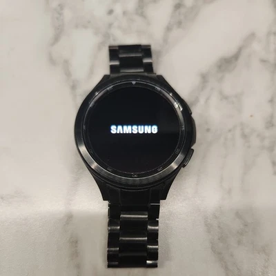 Samsung Galaxy Watch4 SM-R895U Used Classic LTE 46mm Black Stainless Steel - Image 1 of 4