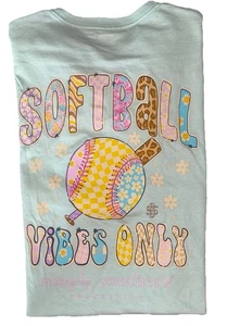 Simply Southern Softball Vibes Only Shirt. Neu mit Etikett Größe L - Bild 1 von 3