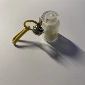 Vintage 1980s Bell Charm Yellow Pill Bottle Clip On for 80s Charms Necklace - Picture 1 of 3