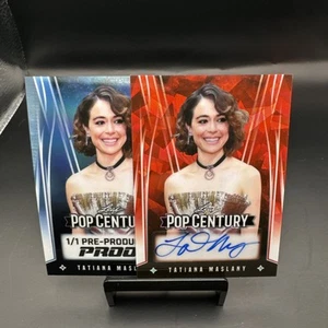 *NEW* 2025 Leaf Pop Century Tatiana Maslany She-Hulk Auto 2/2 Red Ice ,1/1 Proof - Picture 1 of 6