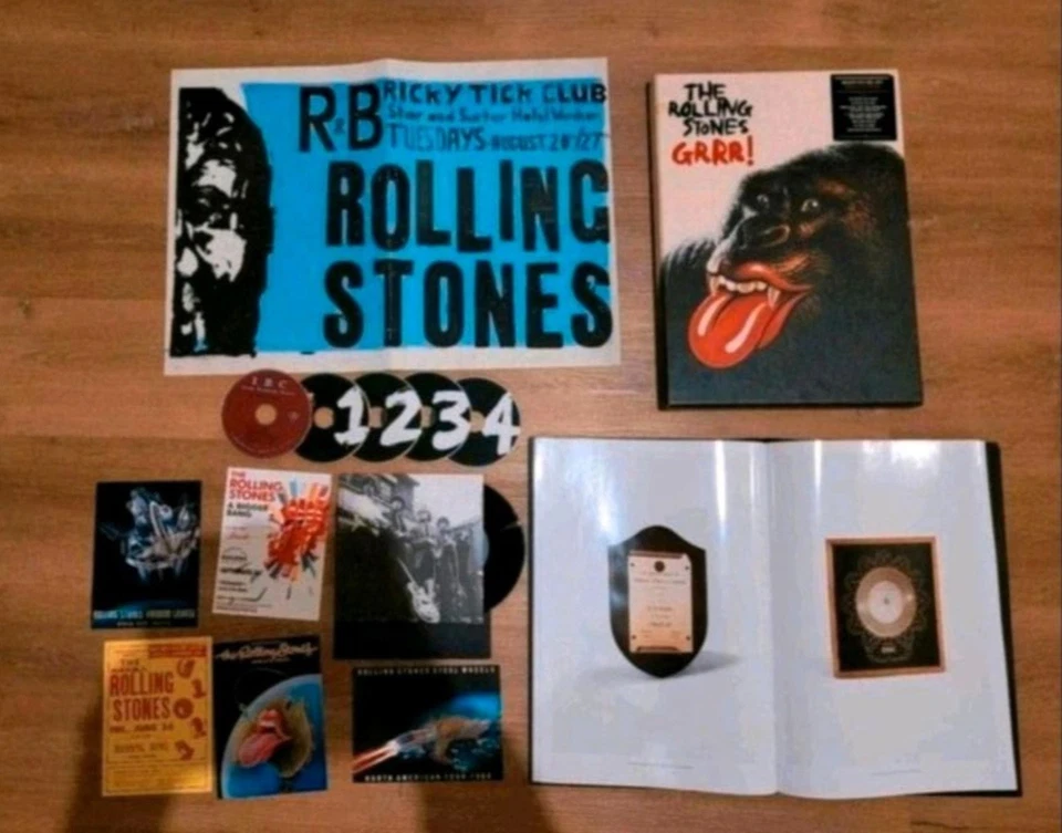 Rolling Stones GRRR! Super Deluxe CD-Set, 5 CDs, Vinyl, Buch, Poster - Bild 1 von 1