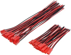 Set of 20 JST 2-pin connectors 22 AWG | Ideal for LEDs, RC batteries - Picture 1 of 5