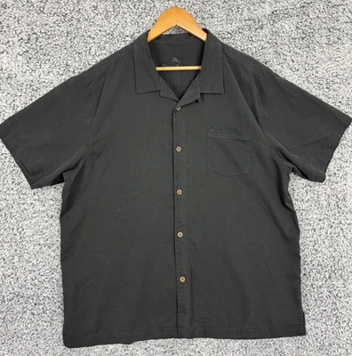 Tommy Bahama Shirt Mens 2XL Black IslandZone Loop Collar Camp Button Front XXL - Image 1 of 4
