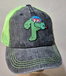 Philadelphia Phillies Phanatic Hat  Washed Black & Green Mesh - Picture 1 of 20