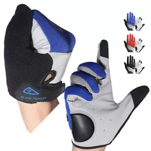 Pair Full Finger Gloves Touch Screen MTB Motorcycle Bicycle Cycling Sport Gloves - Picture 1 of 12