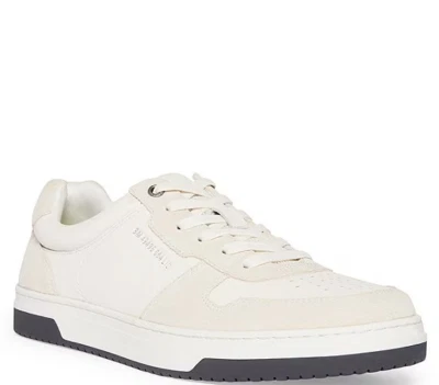 Steve Madden Niko Sneakers Lace Up Shoes Mens 12 M White Leather & Suede $99 NEW - Image 1 of 4