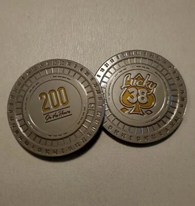 Lucky 38 Platinum Chip (Vintage Color) Fallout New Vegas (Set of 2) + FREE SHIP - Picture 1 of 3