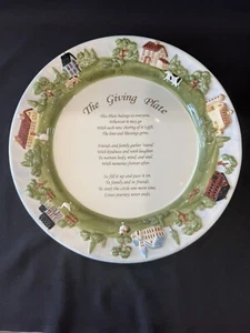 The Giving Plate Platter Primative 12 3/4” 3D Food Family Friends Sharing - Picture 1 of 9